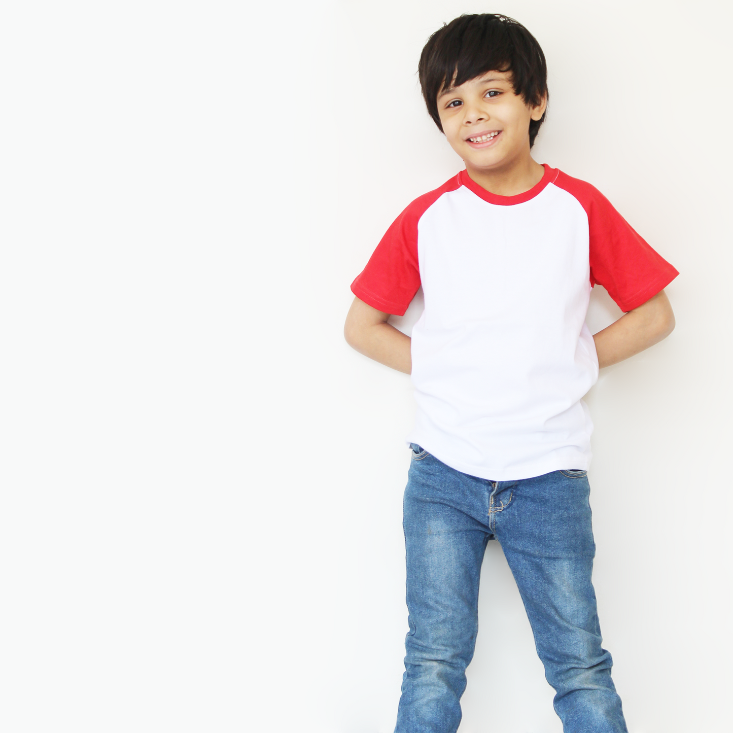 Unisex Raglan T-Shirt Red and White – Kids Fashion Ages 1 to 14
