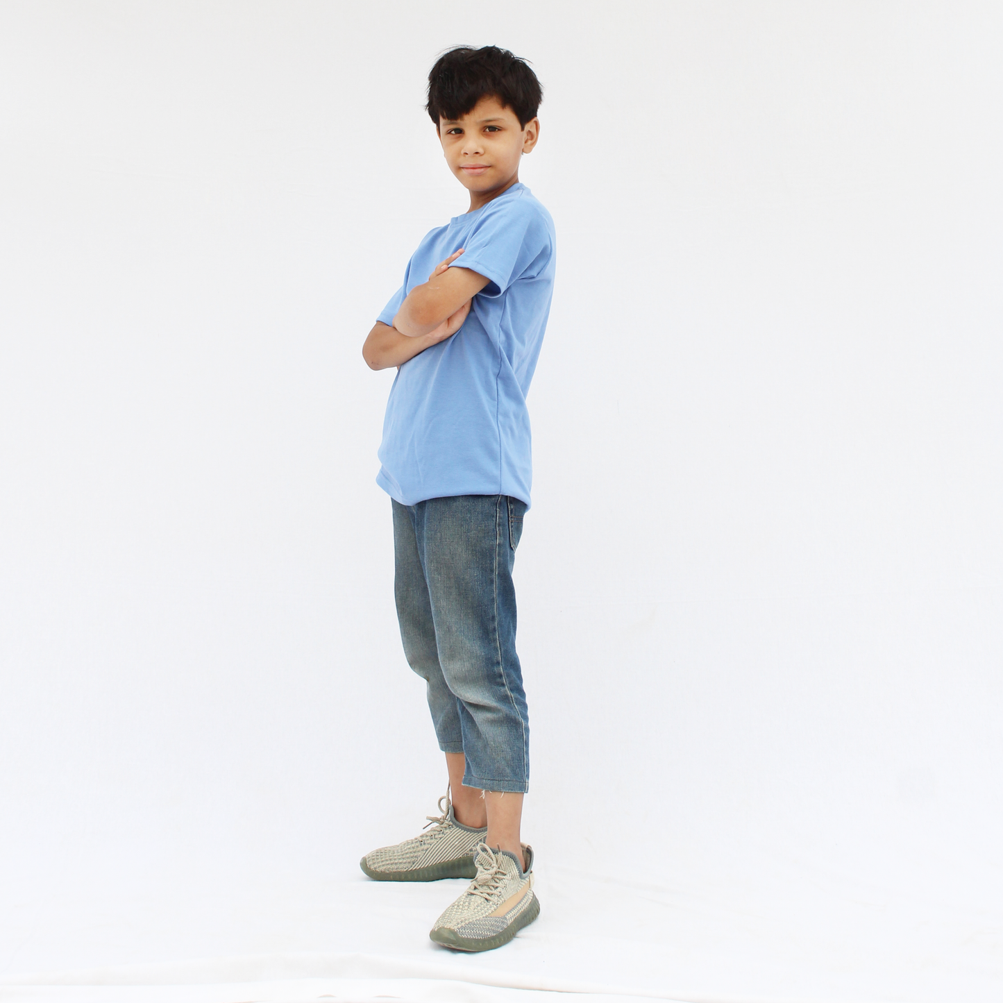 Summer sky blue t-shirt for kids in Pakistan
Sky blue half sleeve round neck t-shirt for children
Kids unisex plain sky blue t-shirt half sleeves Pakistan