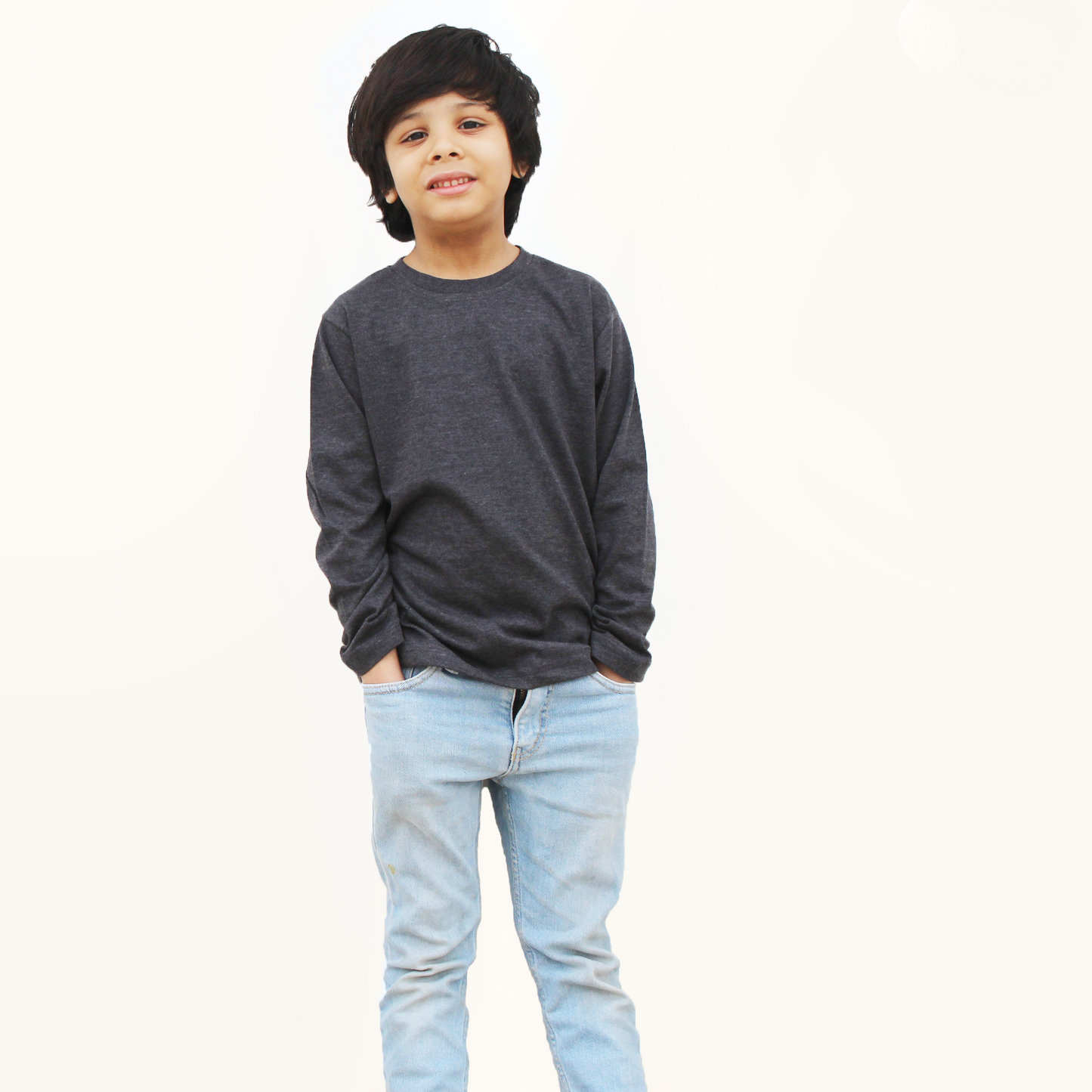 Comfortable Charcoal Grey T-Shirt for Boys & Girls