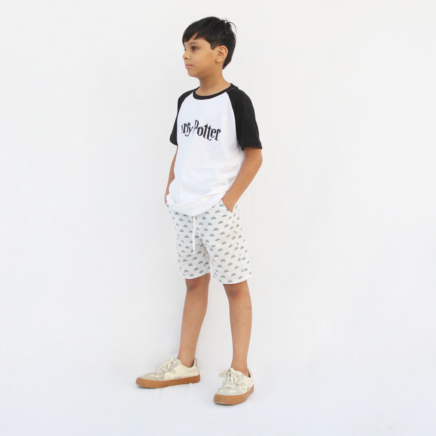 Black & White Raglan Harry Potter T-Shirt
