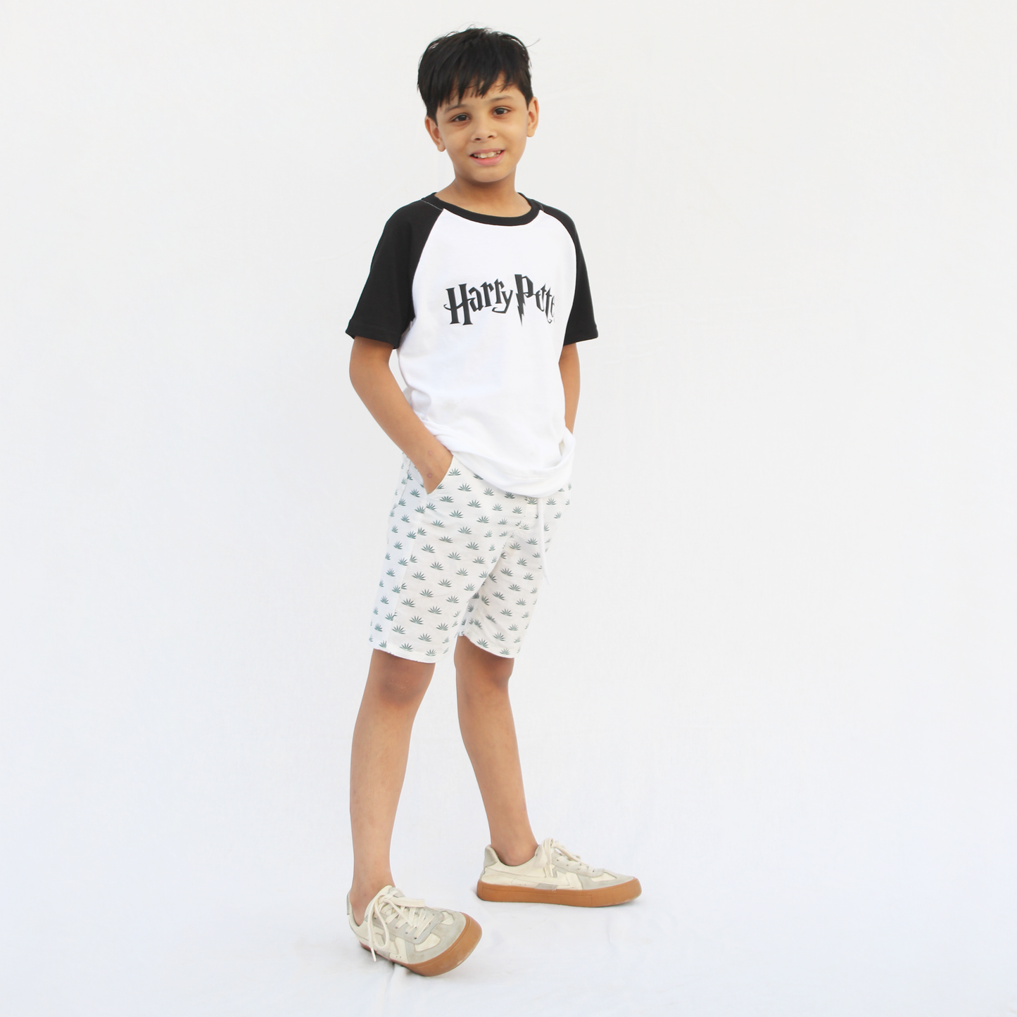 Black & White Raglan Harry Potter T-Shirt