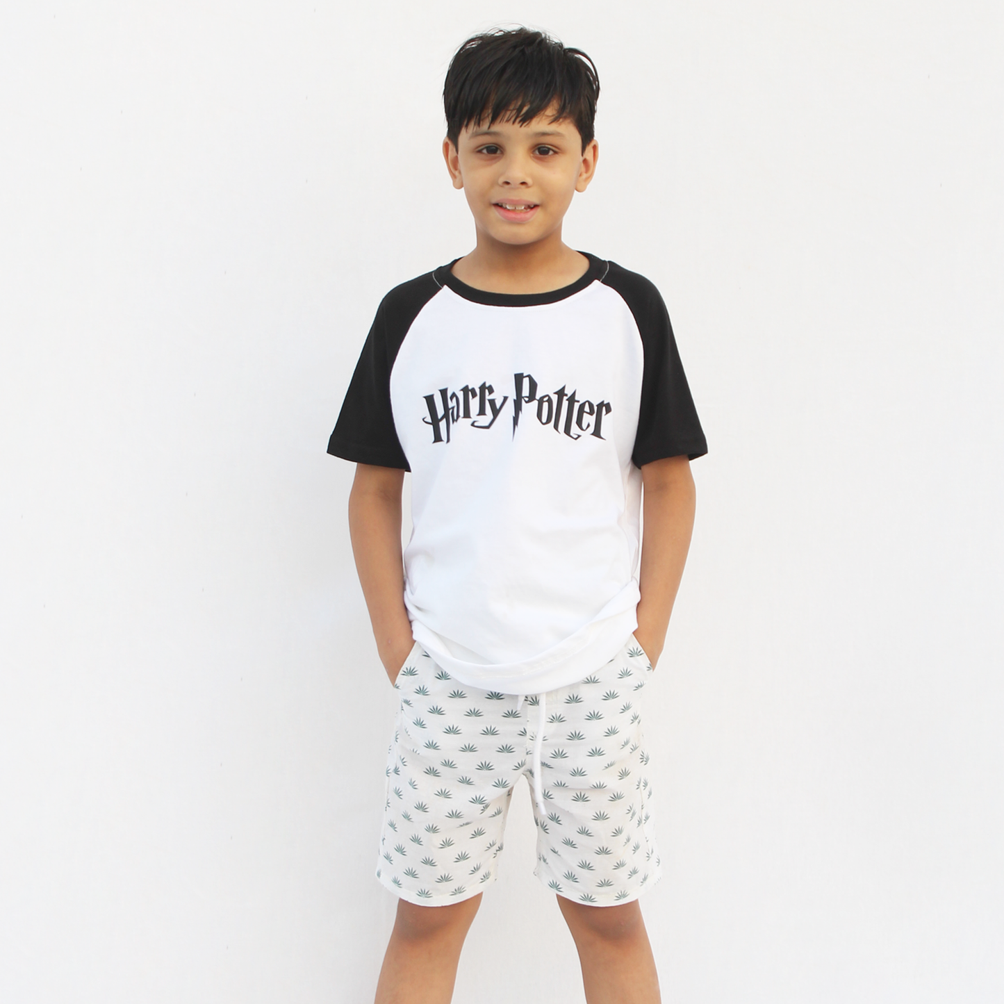 Black & White Raglan Harry Potter T-Shirt