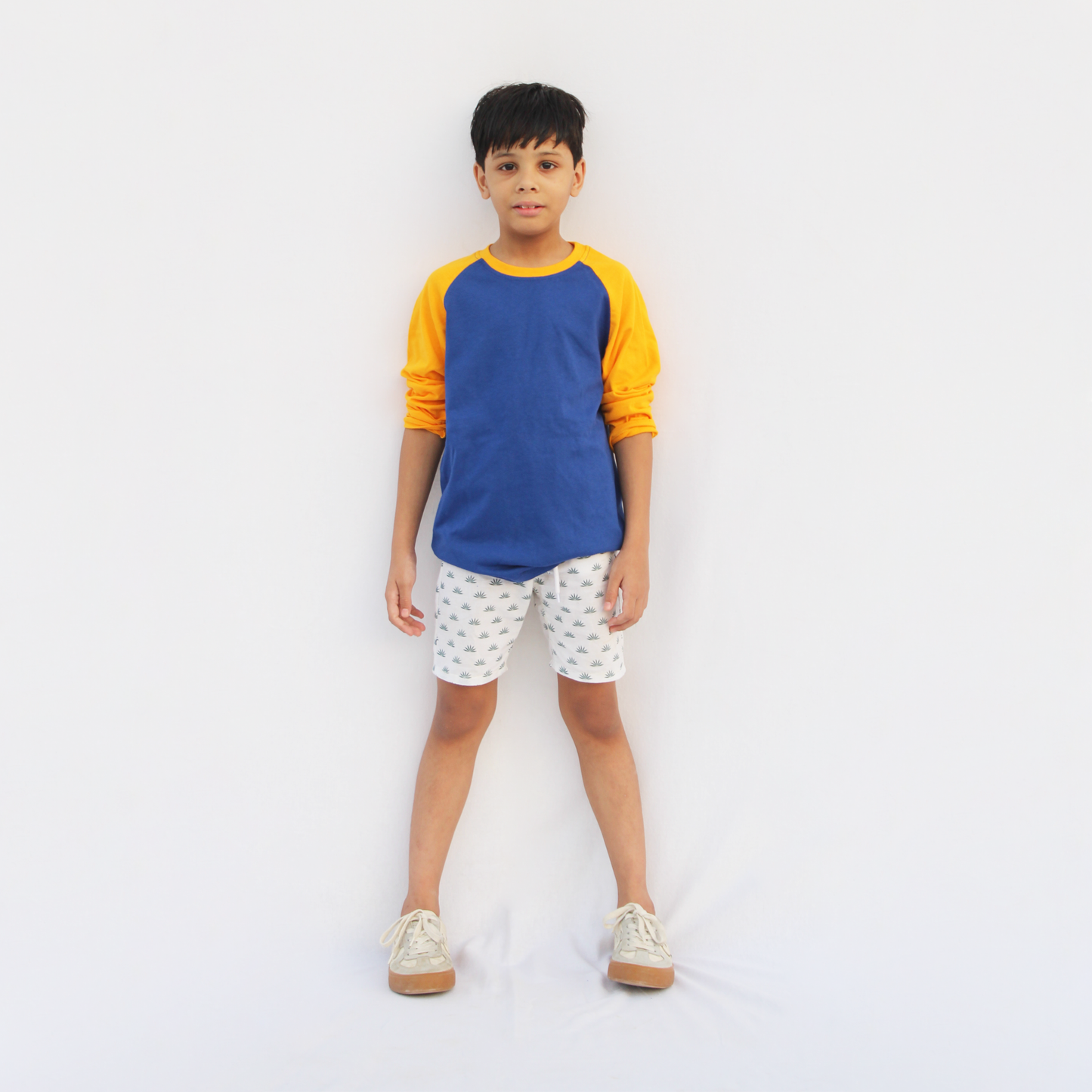 Kids raglan tshirt styled with jeans casual outfit