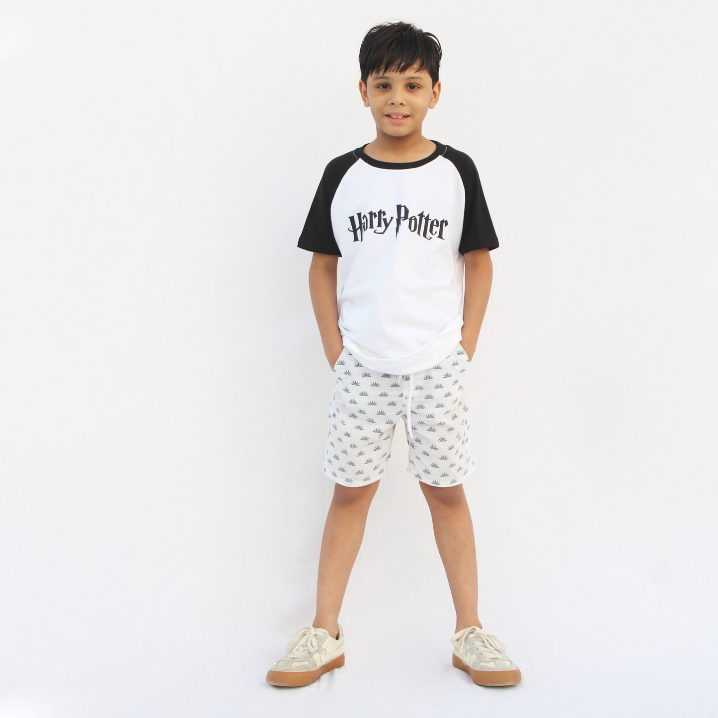 Black & White Raglan Harry Potter T-Shirt