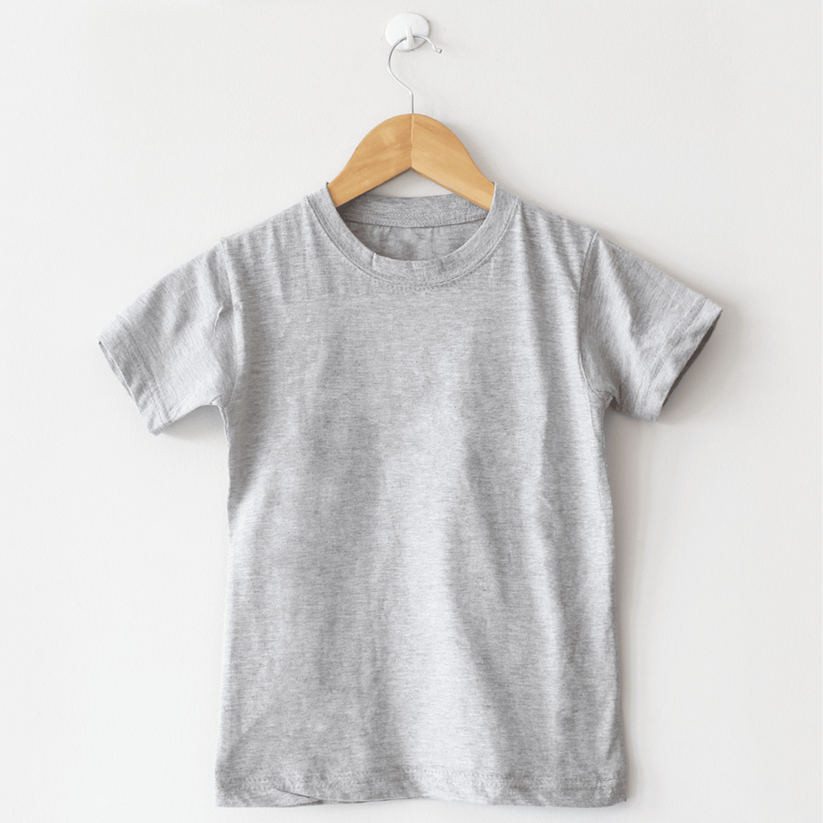 Basic Grey T-Shirt, Round Neck Half Sleeves - The Shop.