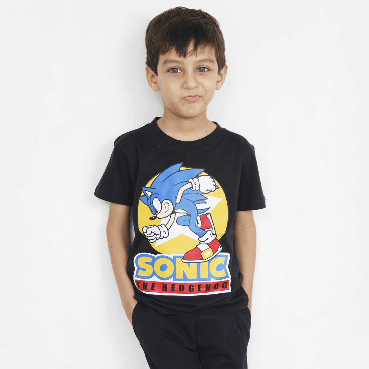 SONIC Black T Shirt For Boys & Girls Kids - The Shop.