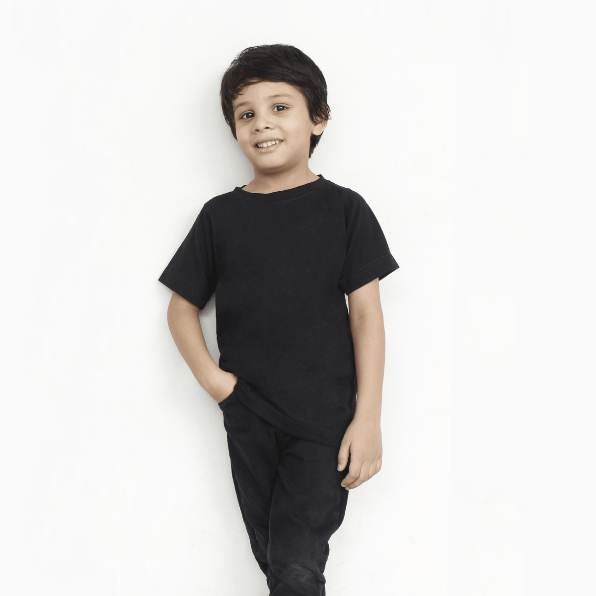 Pack Of 3 - Basic T Shirt For Boys & Girls Kids, White Black Grey - The Shop.