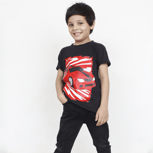 Black Sports Car T Shirt For Boys & Girls Kids - The Shop.
