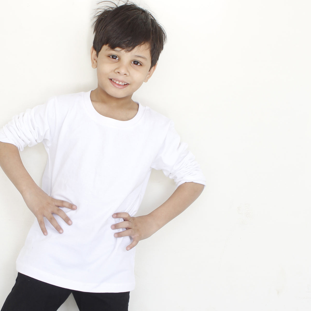 White Full Sleeves T-Shirt