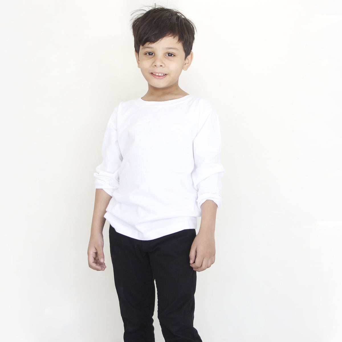White Full Sleeves T-Shirt
