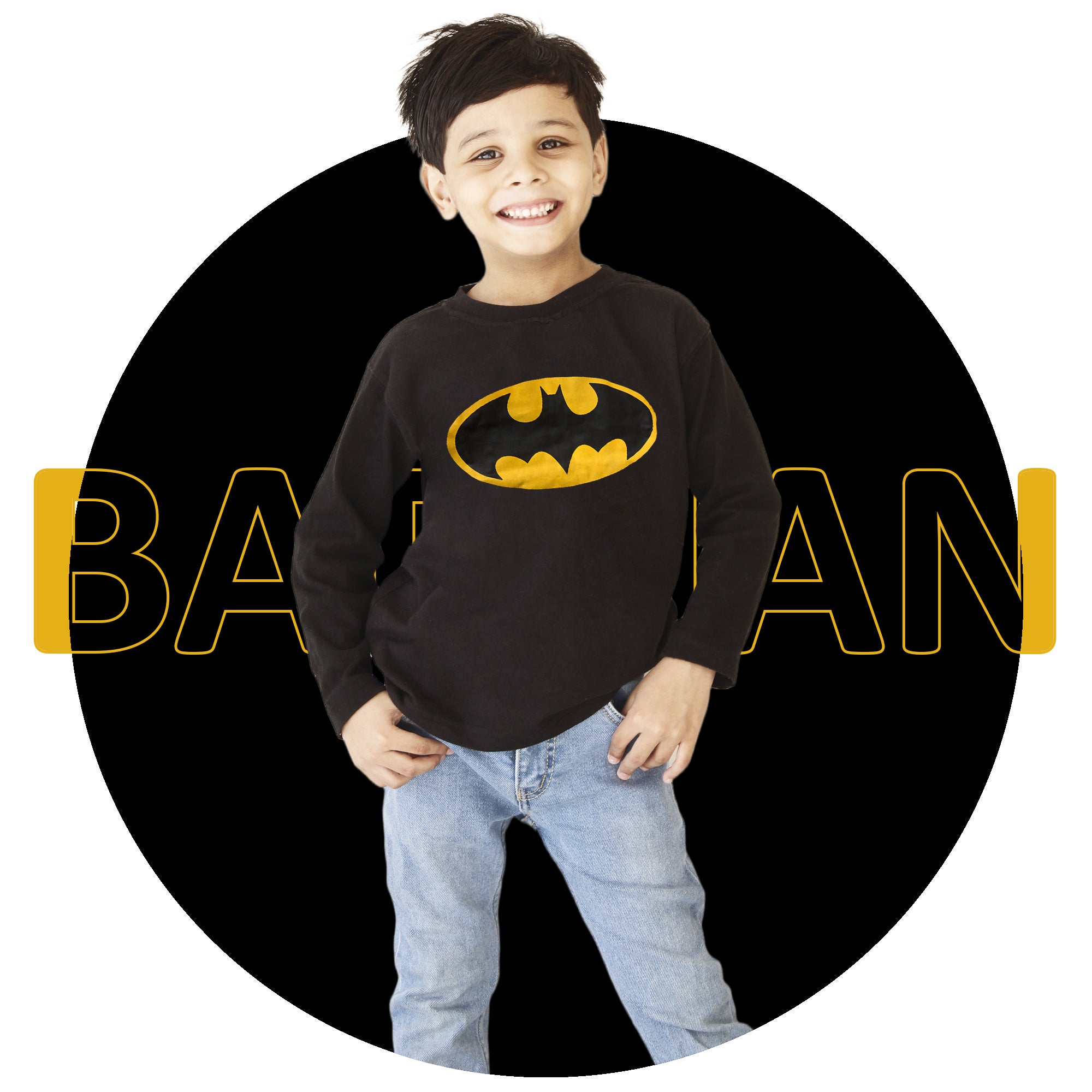 Full Sleeves Black Batman T Shirt For Boys & Girls, the shop, tshirt for boys, tshirt for girls, full sleeves tshirt, fashion