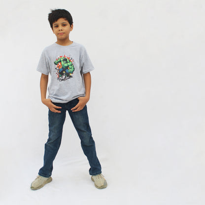 Grey super hero t-shirt for boys