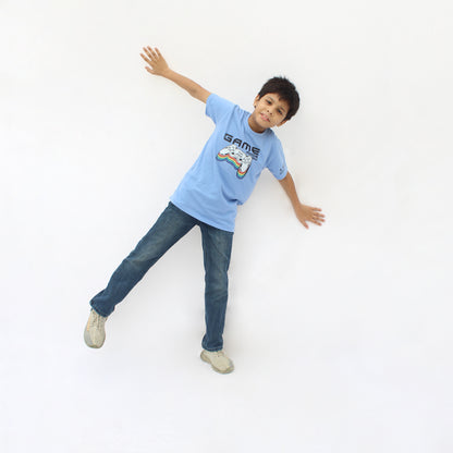 Kids gaming T-shirt with high quality DTF print on cotton jersey