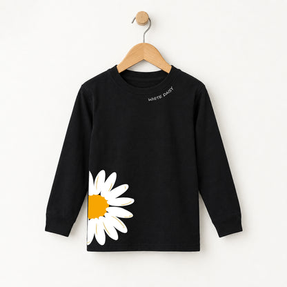 Black Full Sleeves Daisy T-Shirt