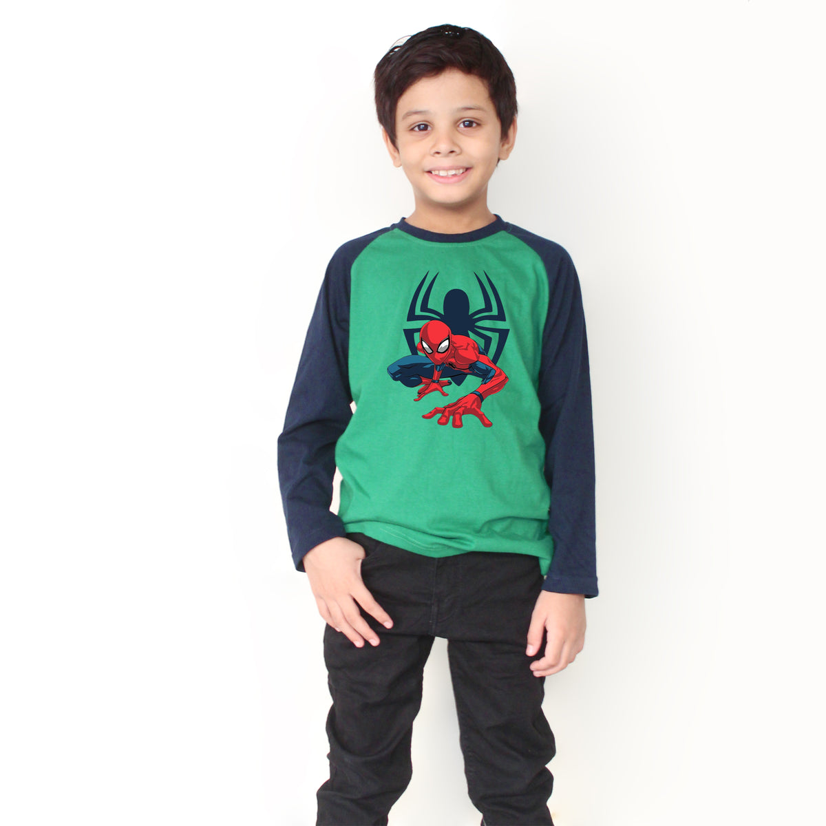 the shop Spider-Man raglan T-shirt for boys and girls featuring a superhero graphic print for kids