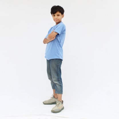 Summer sky blue t-shirt for kids in Pakistan
Sky blue half sleeve round neck t-shirt for children
Kids unisex plain sky blue t-shirt half sleeves Pakistan
