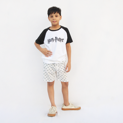 Black & White Raglan Harry Potter T-Shirt