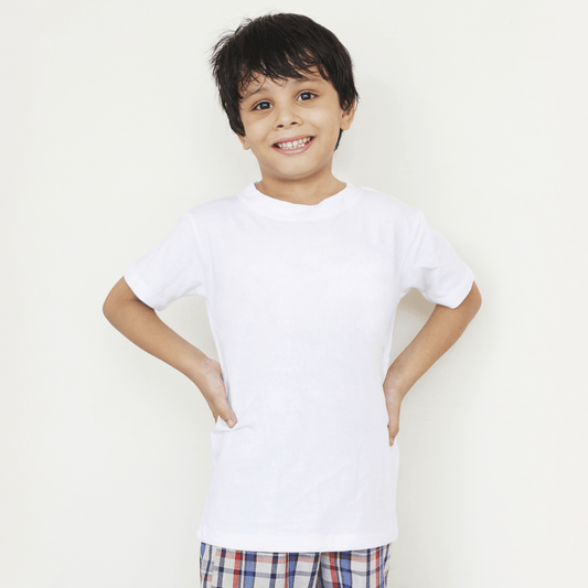 White Basic T Shirt For Boys & Girls Kids - The Shop.