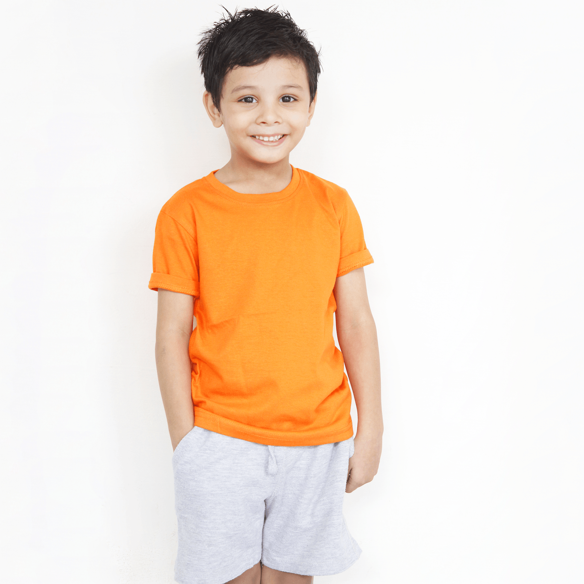 Orange Basic T Shirt For Boys & Girls Kids - The Shop.