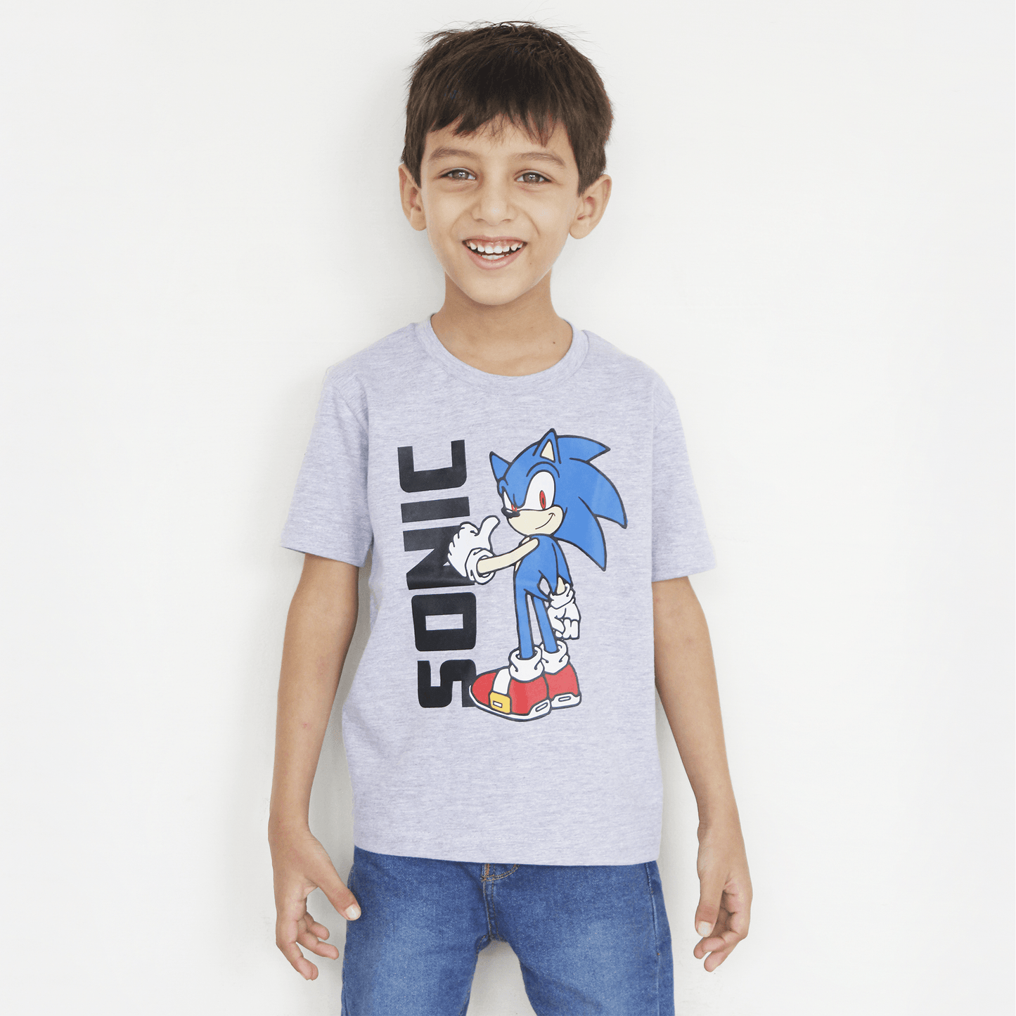 Grey SONIC T Shirt For Boys & Girls Kids - The Shop.