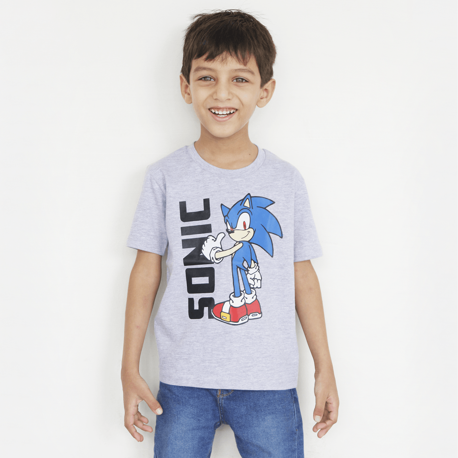 Grey SONIC T Shirt For Boys & Girls Kids - The Shop.