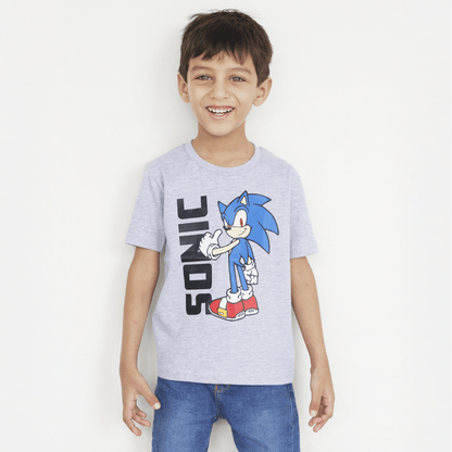 Grey SONIC T Shirt For Boys & Girls Kids - The Shop.