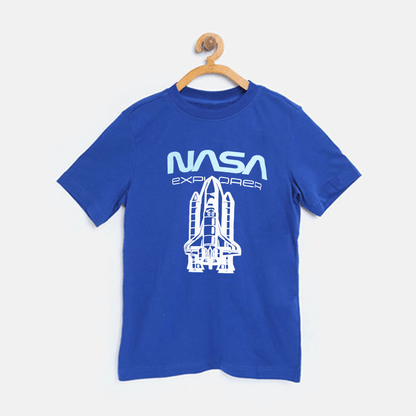 Royal Blue NASA T Shirt For Boys & Girls Kids - The Shop.