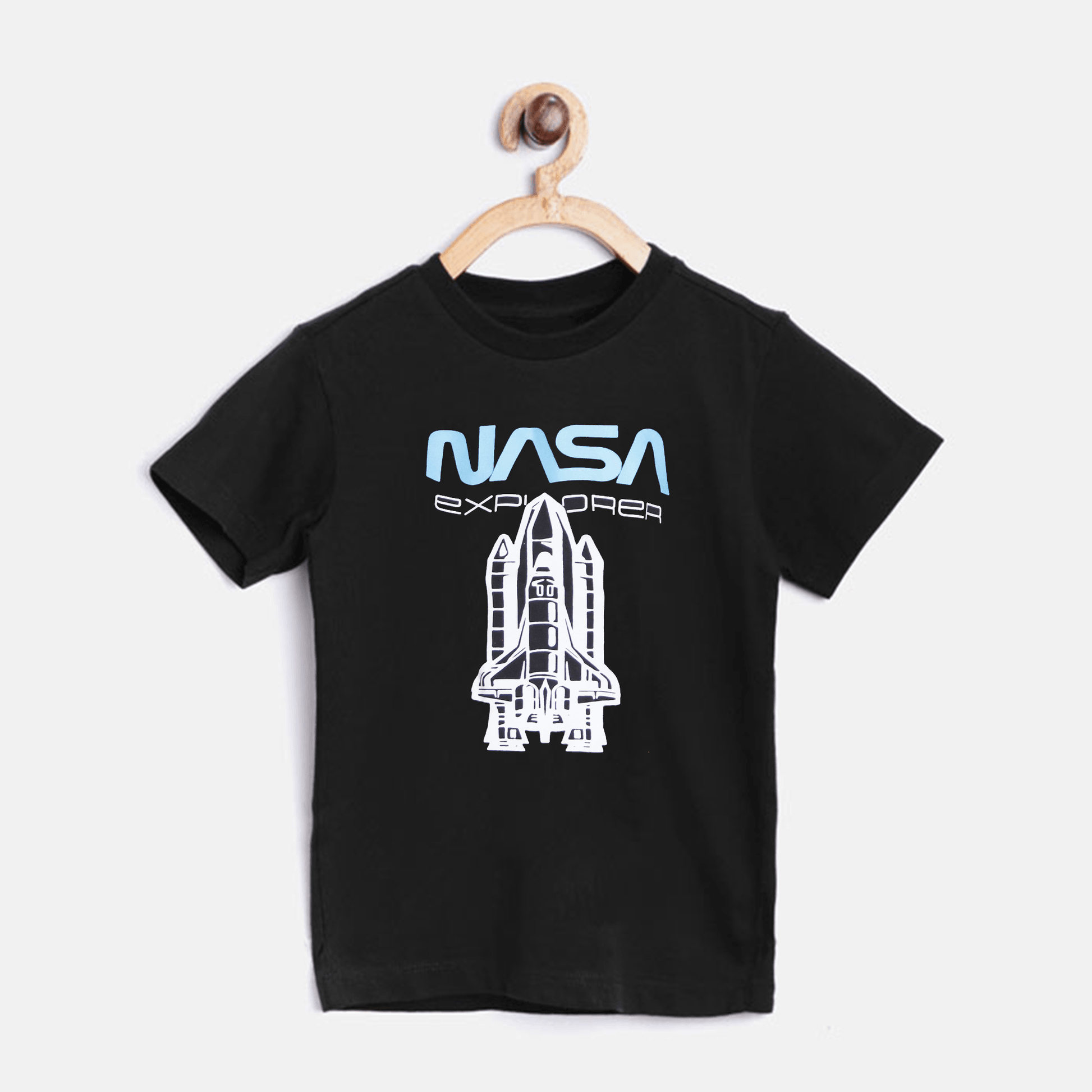 Black NASA T Shirt For Boys & Girls Kids - The Shop.