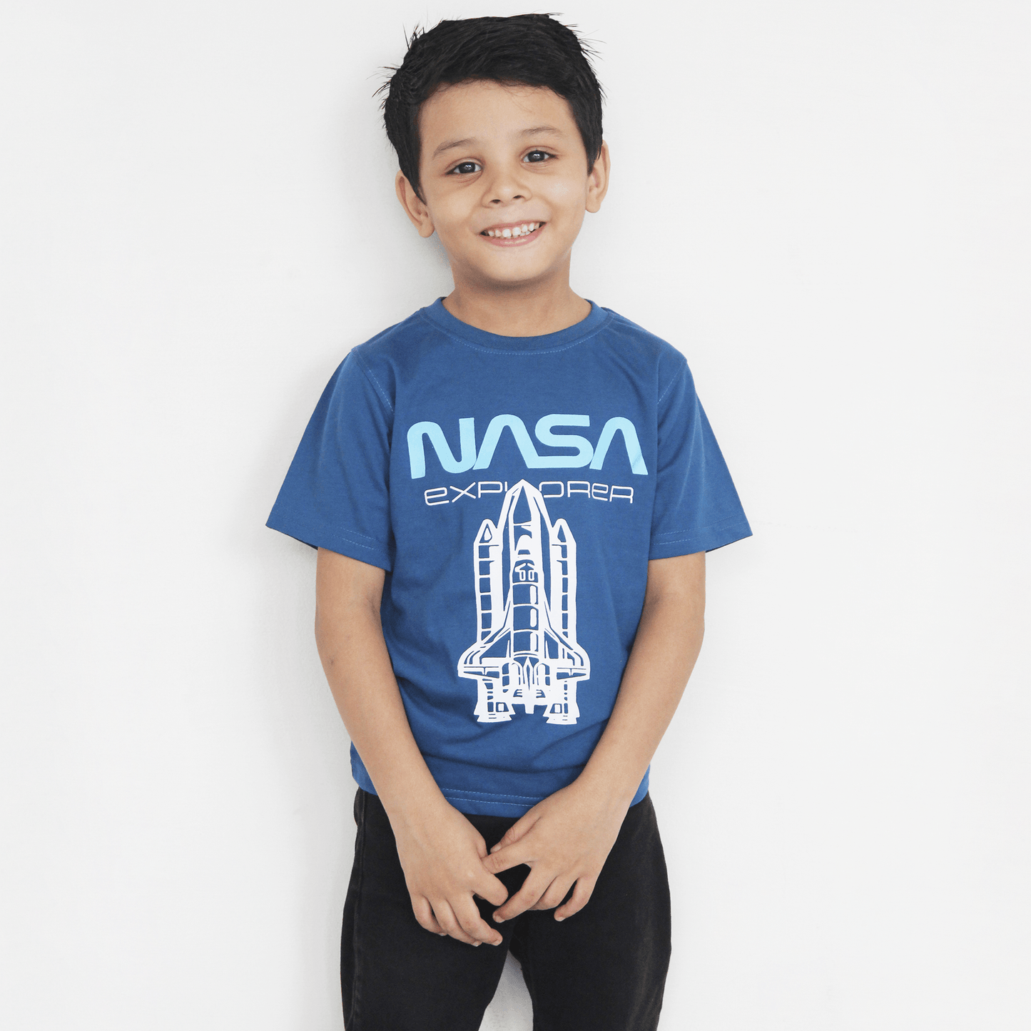Blue NASA T Shirt For Boys & Girls Kids - The Shop.