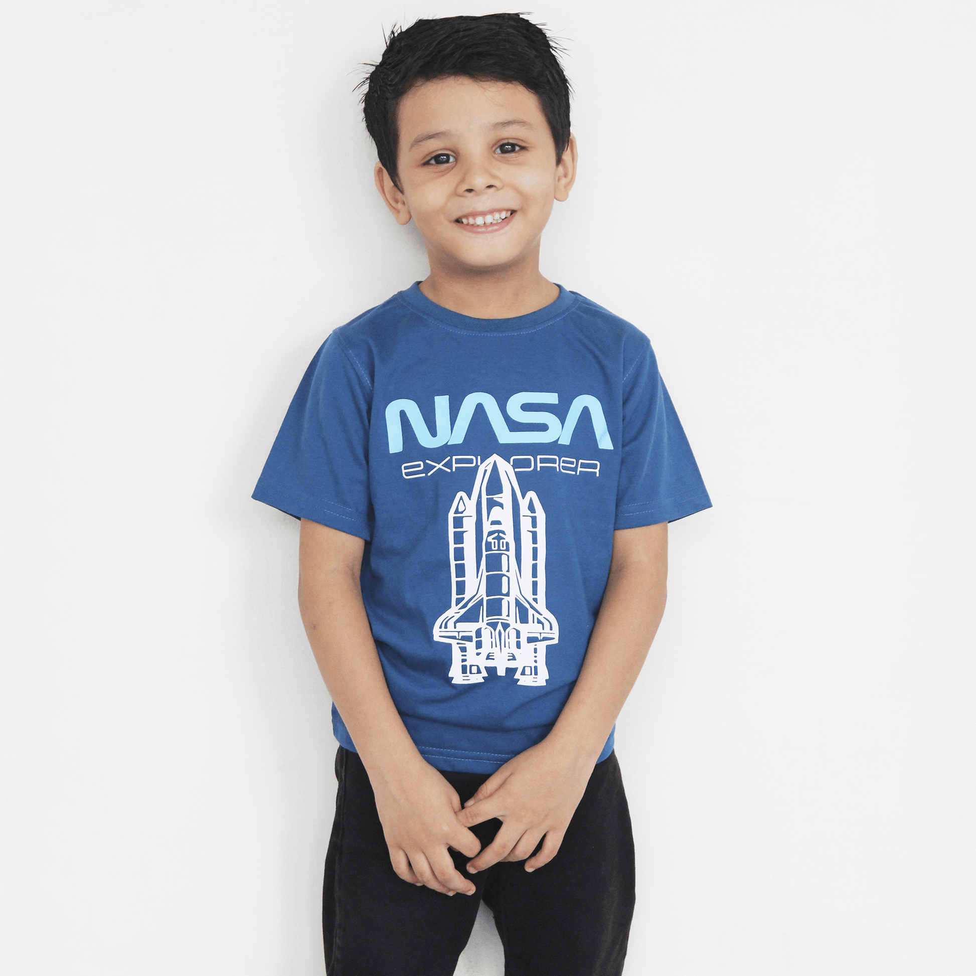 Blue NASA T Shirt For Boys & Girls Kids - The Shop.
