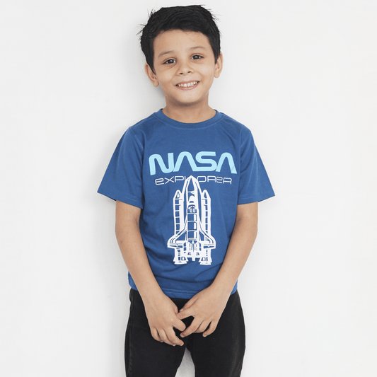 Blue NASA T Shirt For Boys & Girls Kids - The Shop.