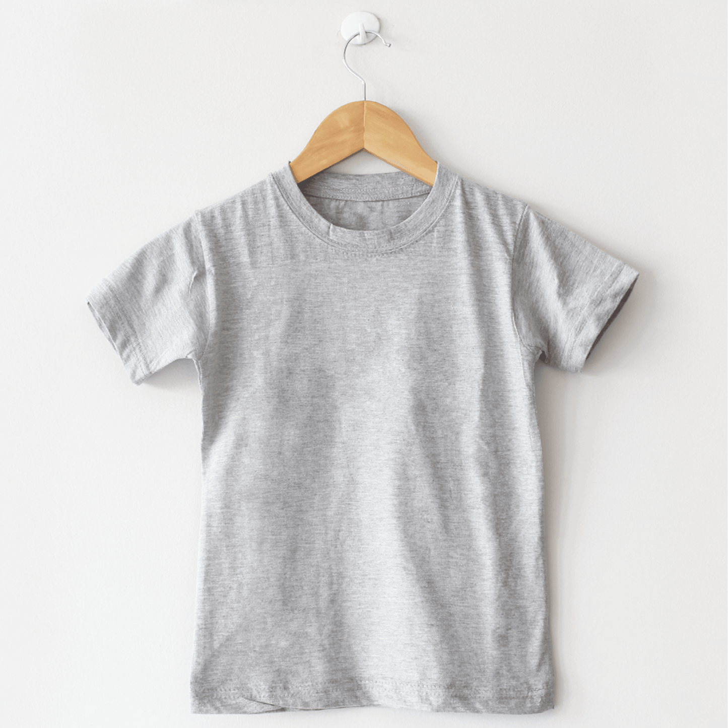 Basic Grey T-Shirt, Round Neck Half Sleeves - The Shop.