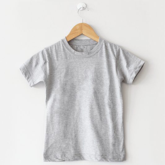Basic Grey T-Shirt, Round Neck Half Sleeves - The Shop.
