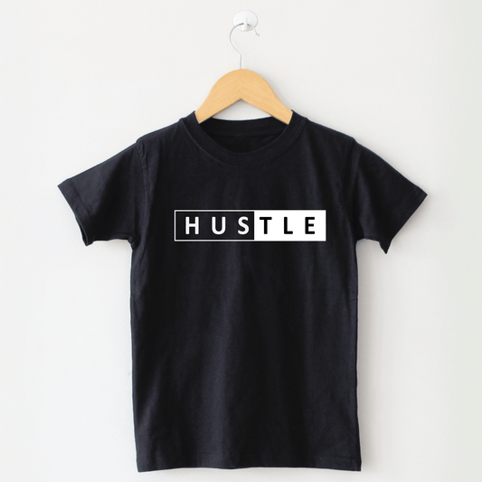 Black HUSTLE T-Shirt - The Shop.