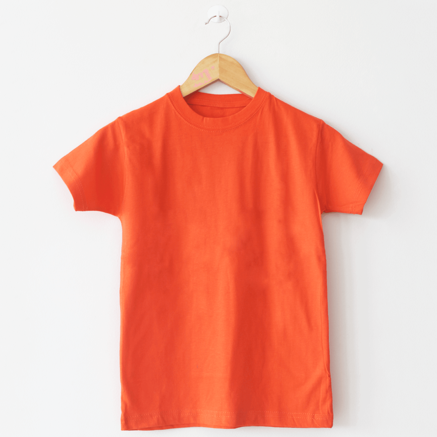 Basic Orange T-Shirt, Round Neck Half Sleeves - The Shop.