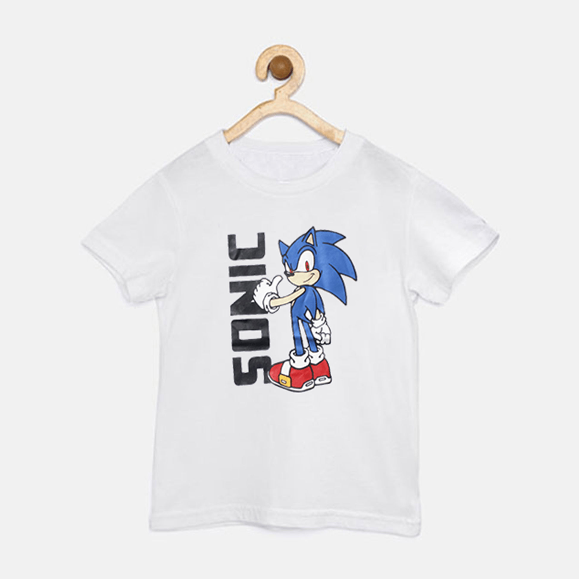 White SONIC T Shirt For Boys & Girls Kids - The Shop.