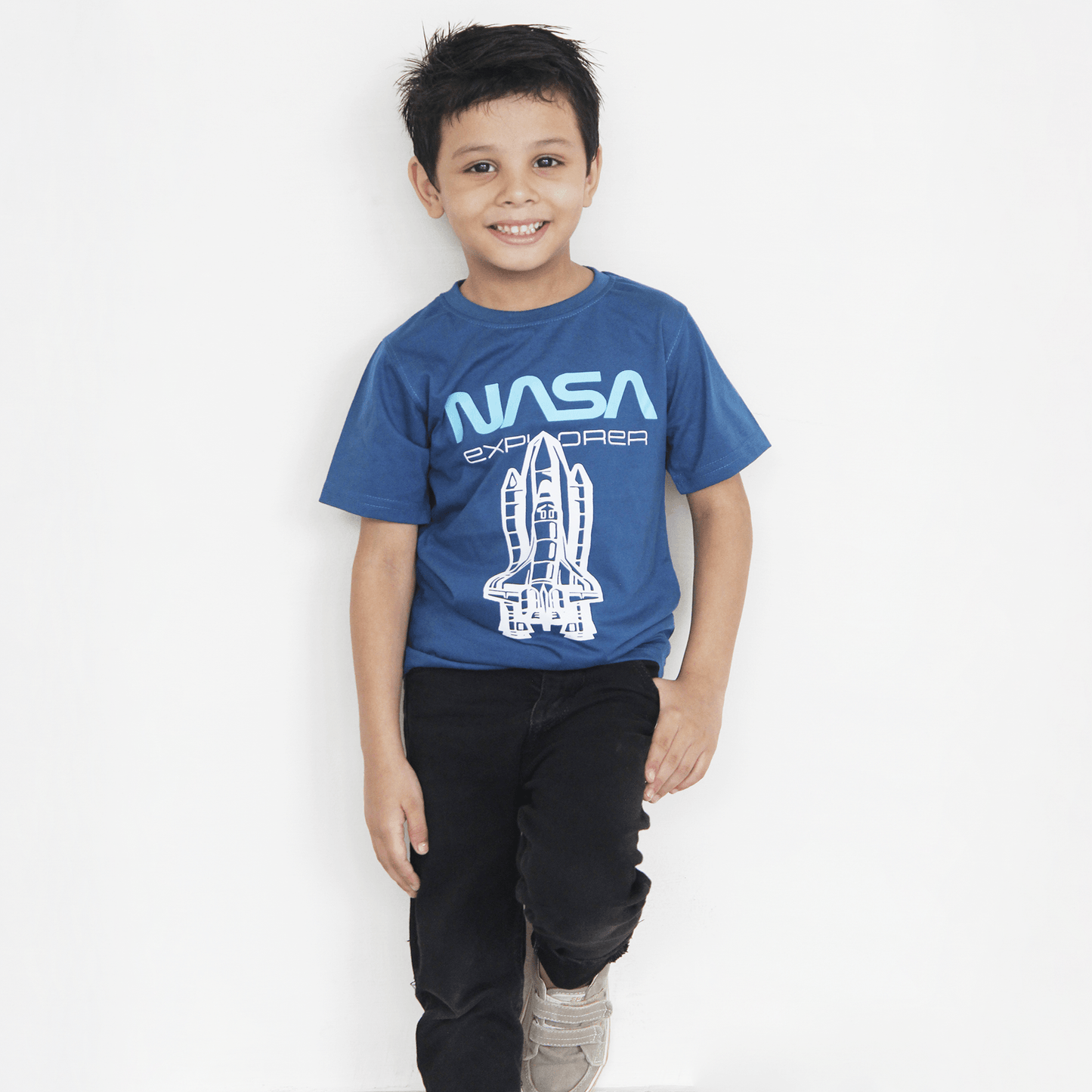 Blue NASA T Shirt For Boys & Girls Kids - The Shop.
