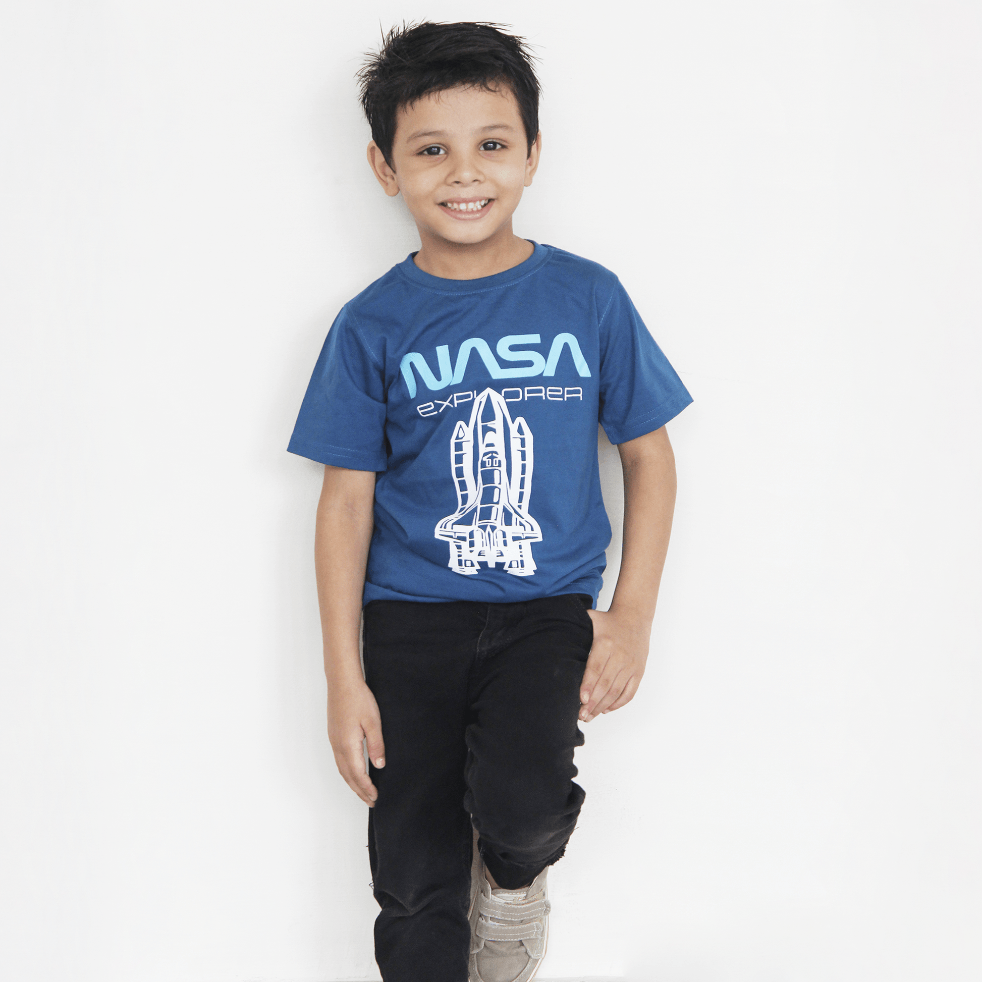 Blue NASA T Shirt For Boys & Girls Kids - The Shop.