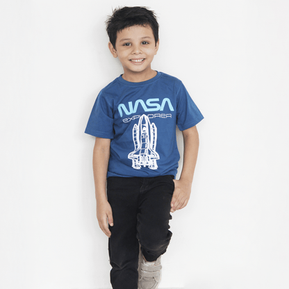 Blue NASA T Shirt For Boys & Girls Kids - The Shop.