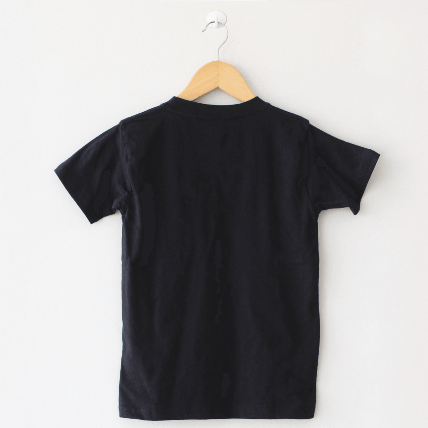 Basic Black T-Shirt, Round Neck Half Sleeves - The Shop.