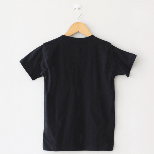 Basic Black T-Shirt, Round Neck Half Sleeves - The Shop.
