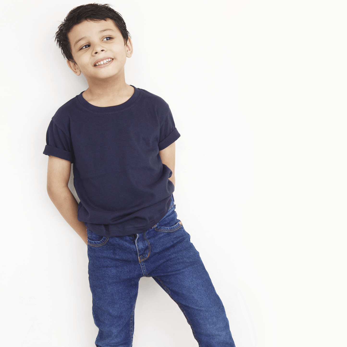 Navy Blue Basic T Shirt For Boys & Girls Kids - The Shop.