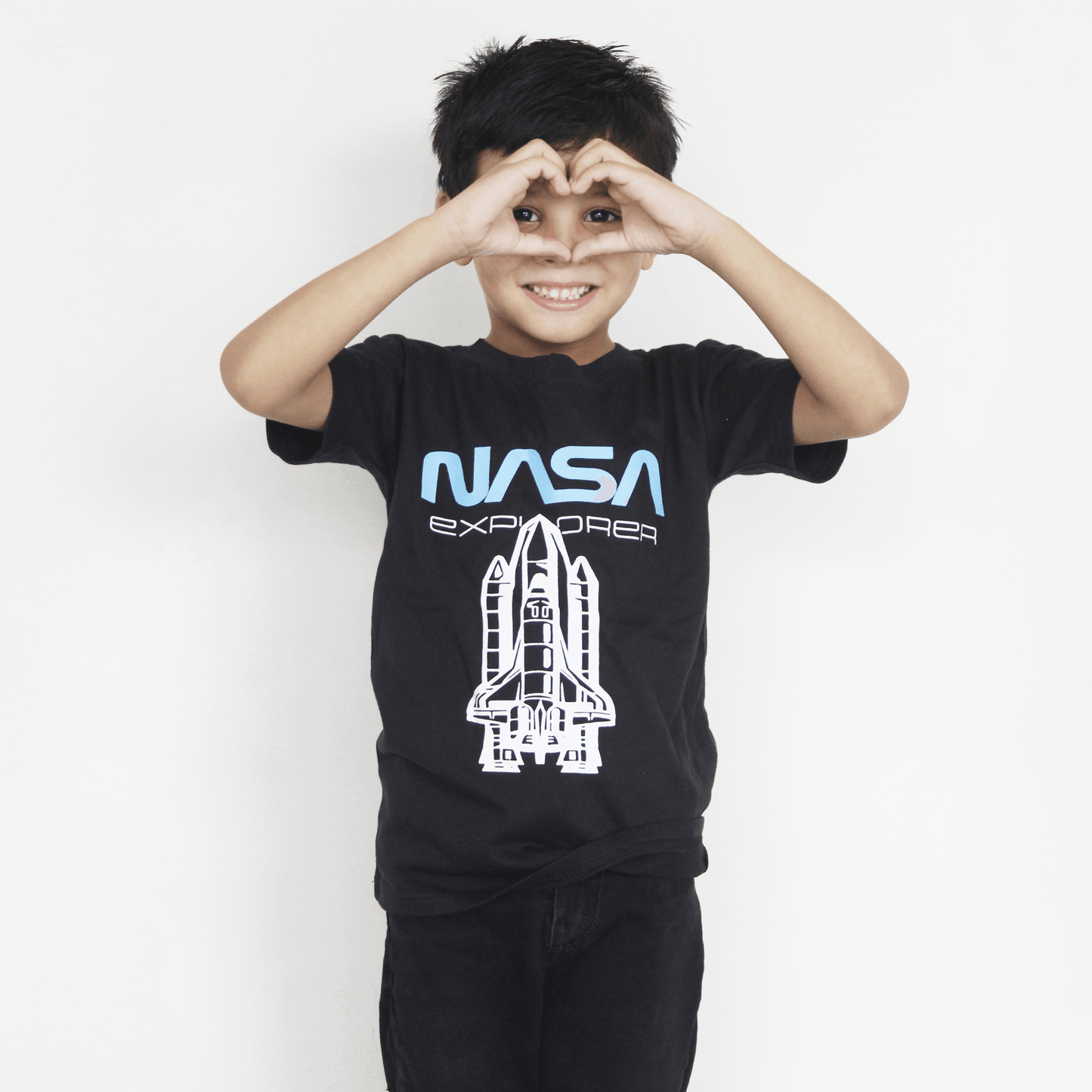 Black NASA T Shirt For Boys & Girls Kids - The Shop.