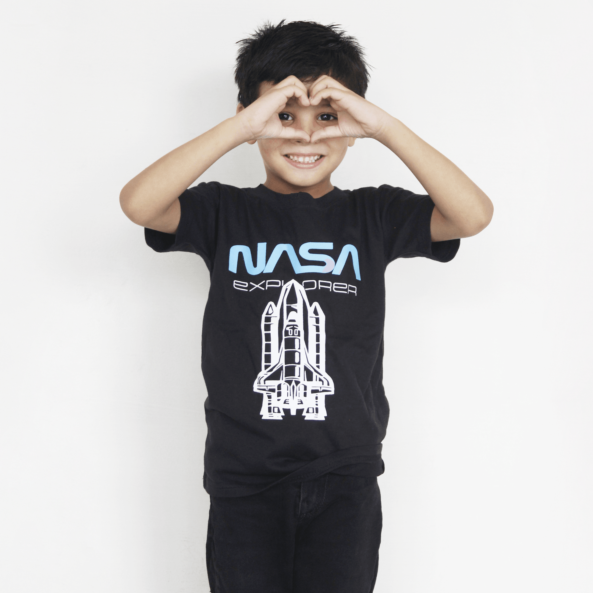 Black NASA T Shirt For Boys & Girls Kids - The Shop.