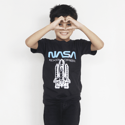 Black NASA T Shirt For Boys & Girls Kids - The Shop.