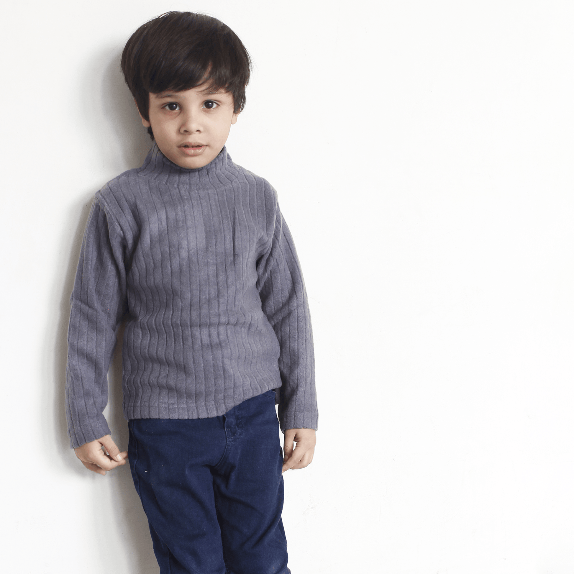 Grey High Neck For Boys & Girls Kids - The Shop.