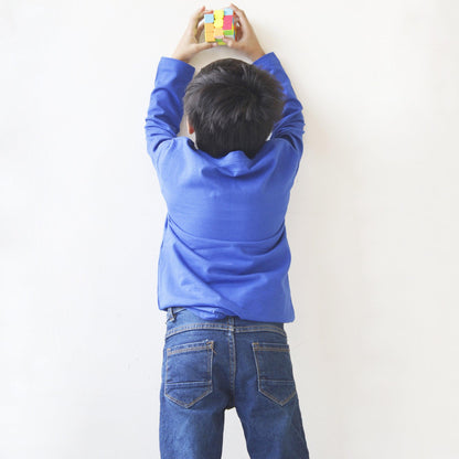 Royal Blue Full Sleeves T-Shirt For Boys & Girls Kids - The Shop.