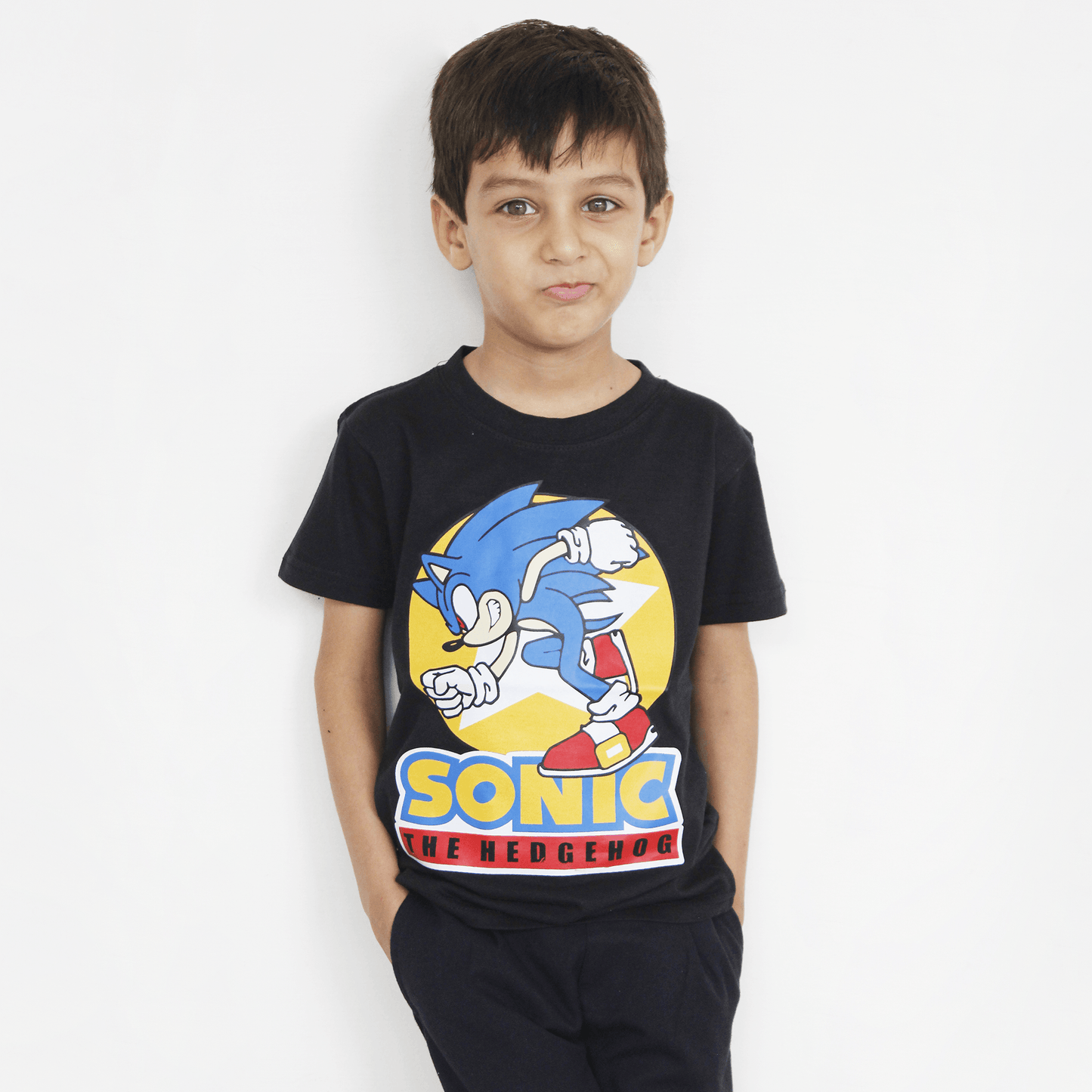 SONIC Black T Shirt For Boys & Girls Kids - The Shop.