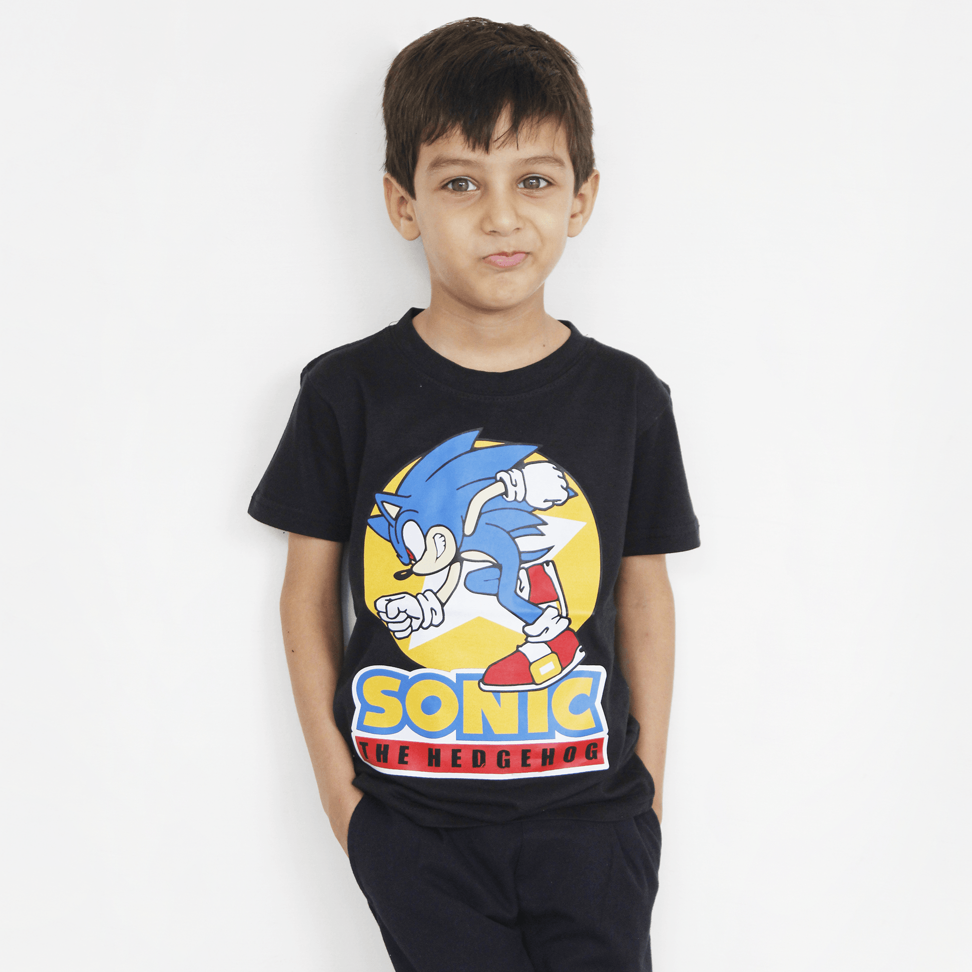 SONIC Black T Shirt For Boys & Girls Kids - The Shop.