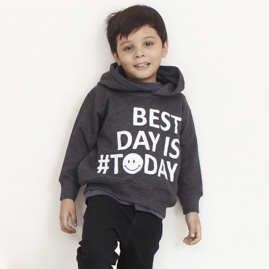 Best Day Is Today Charcoal Hoodie For Boys & Girls Kids - The Shop.